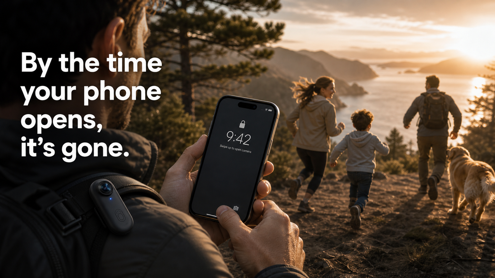 Missed moment caused by fumbling with a phone