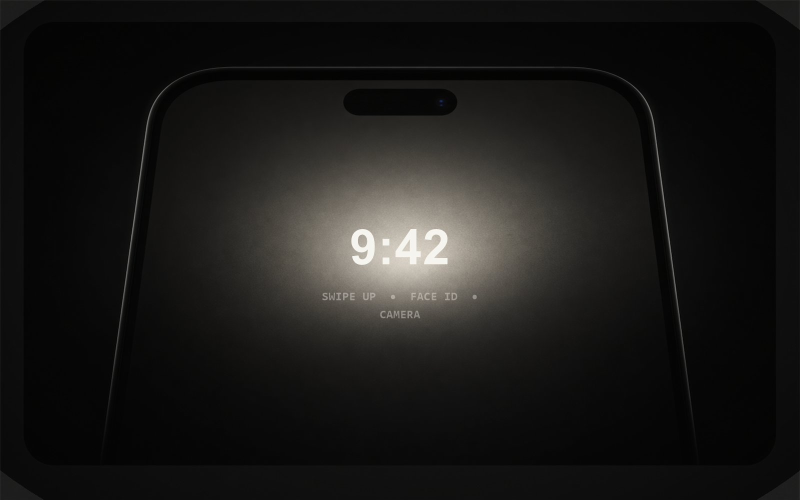Dark lock screen visual