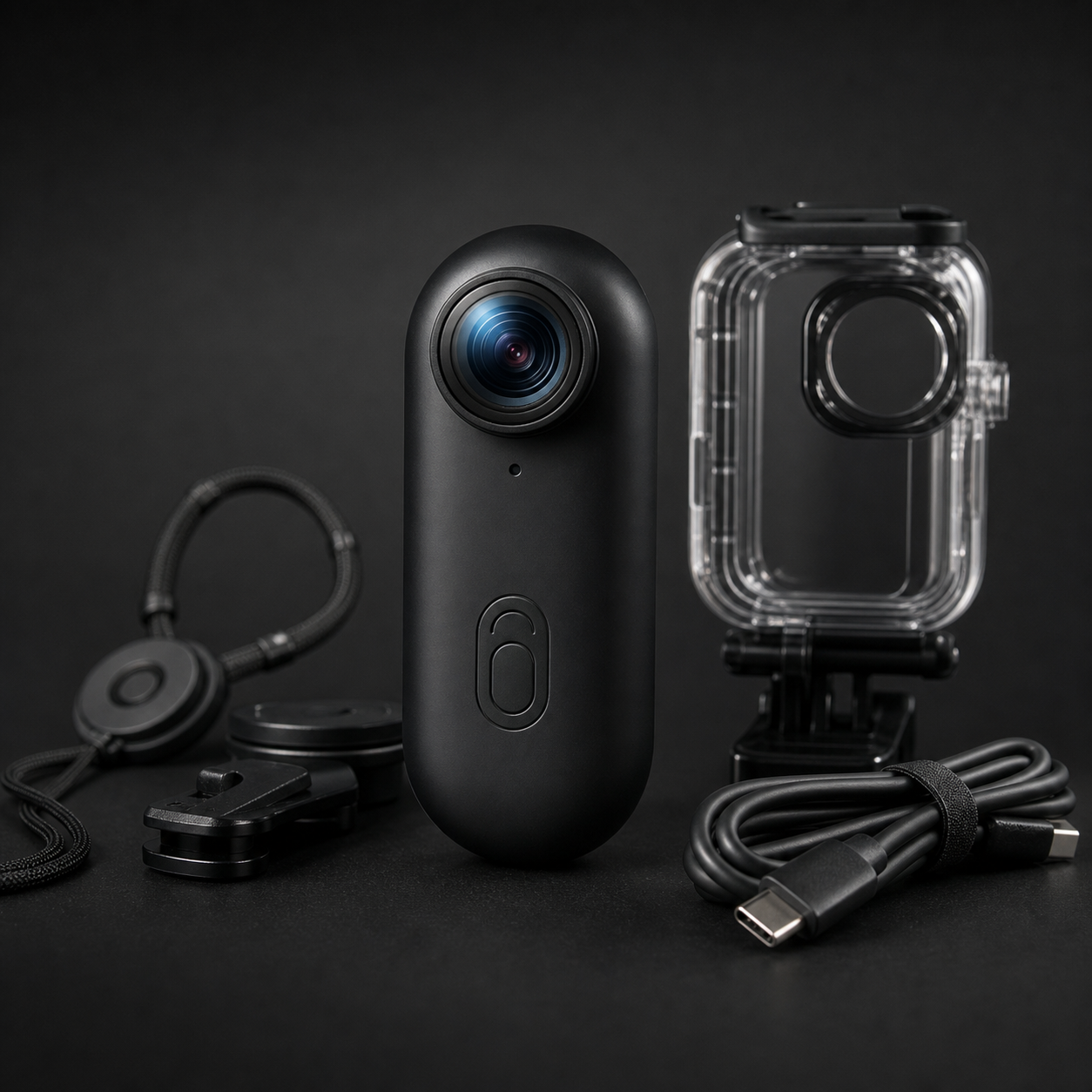 Camera + accessories (alt angle)