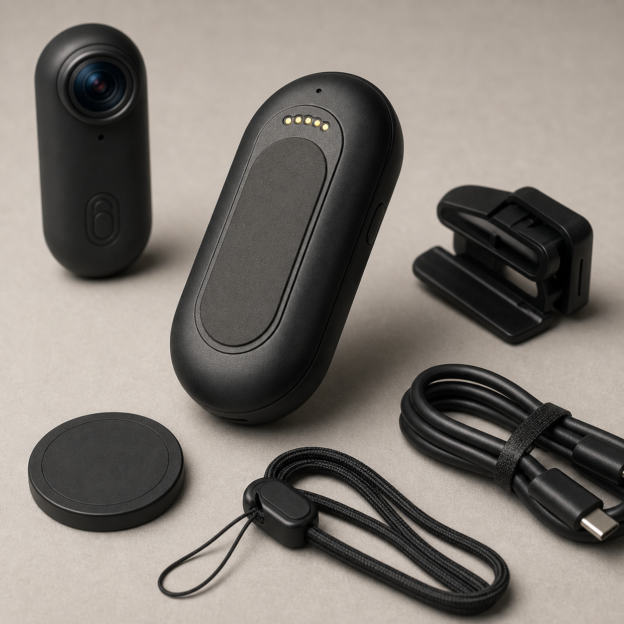 Camera + accessories (rear view)